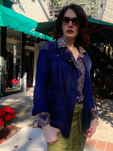 Mieko Mintz | KANTHA Jacket | JP4007-CNVYM