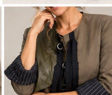 Load image into Gallery viewer, NY77 | Jacket  Leather Detail | 27002